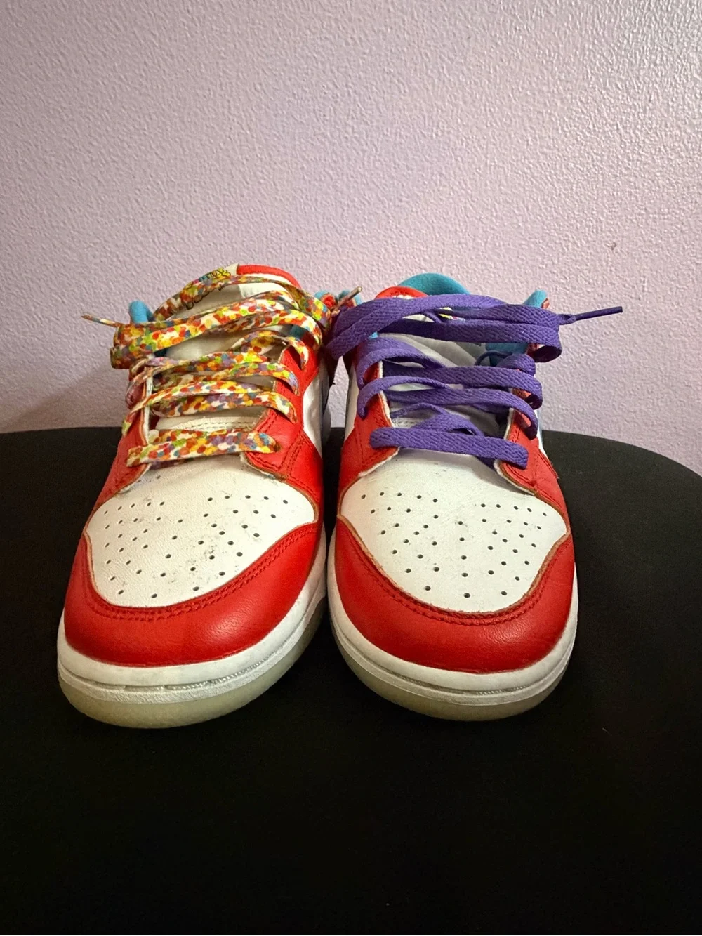 Nike dunks Casual Sneakers in Red/Blue/Purple fruity pebbles size men’s 5.5